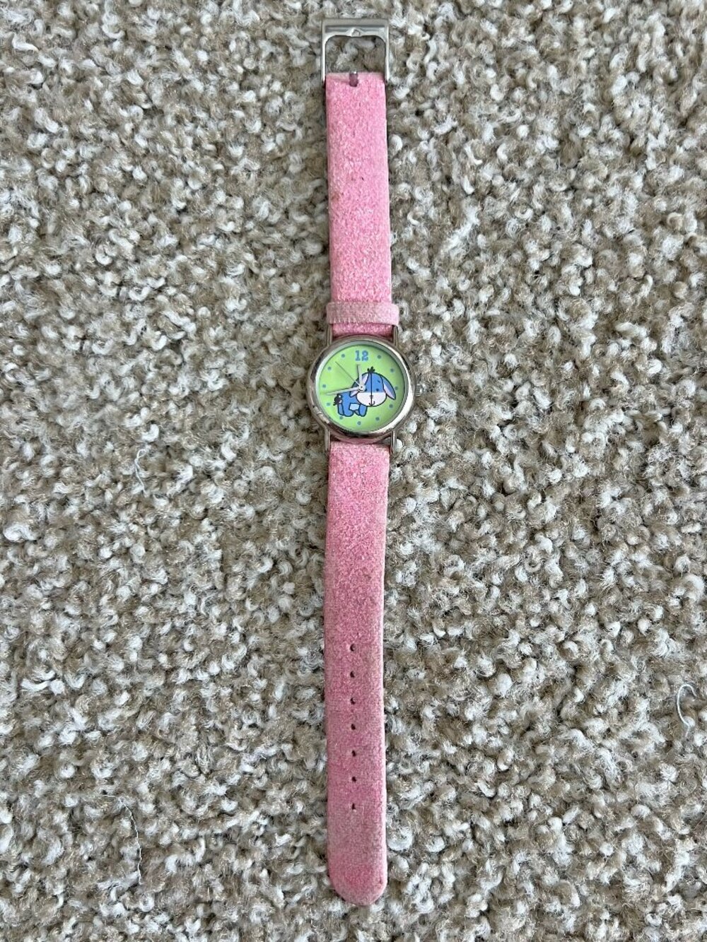 Y2K Eeyore Disney Cuties Winnie The Pooh Pink Sparkle Leather Watch Vintage